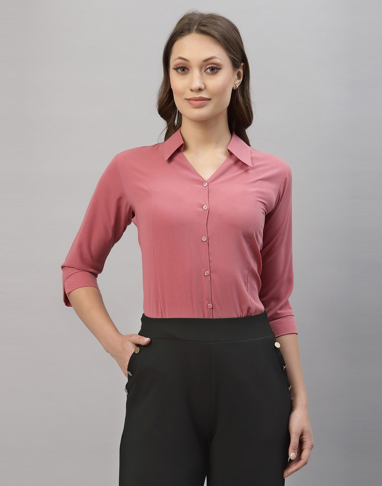 formal pink shirt women